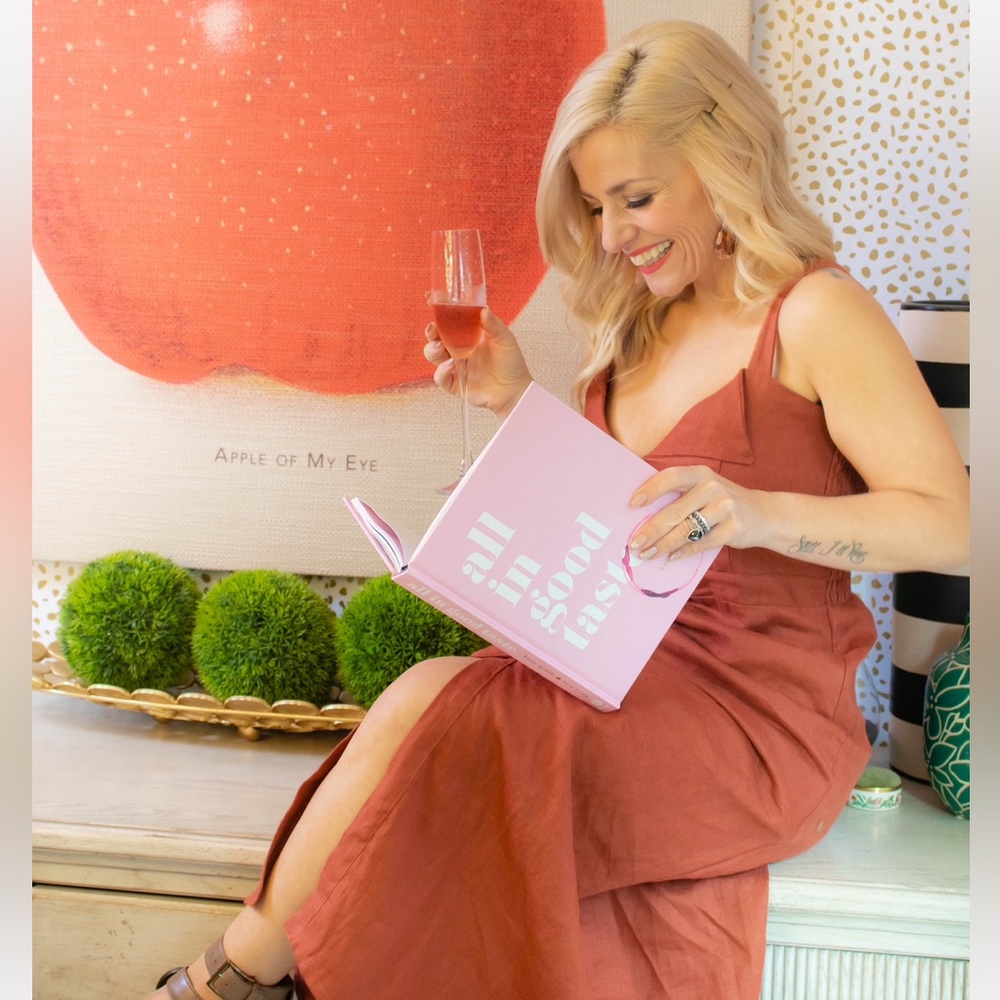 Dusty Rose button up midi dress with tie bust - Picture 1 of 6